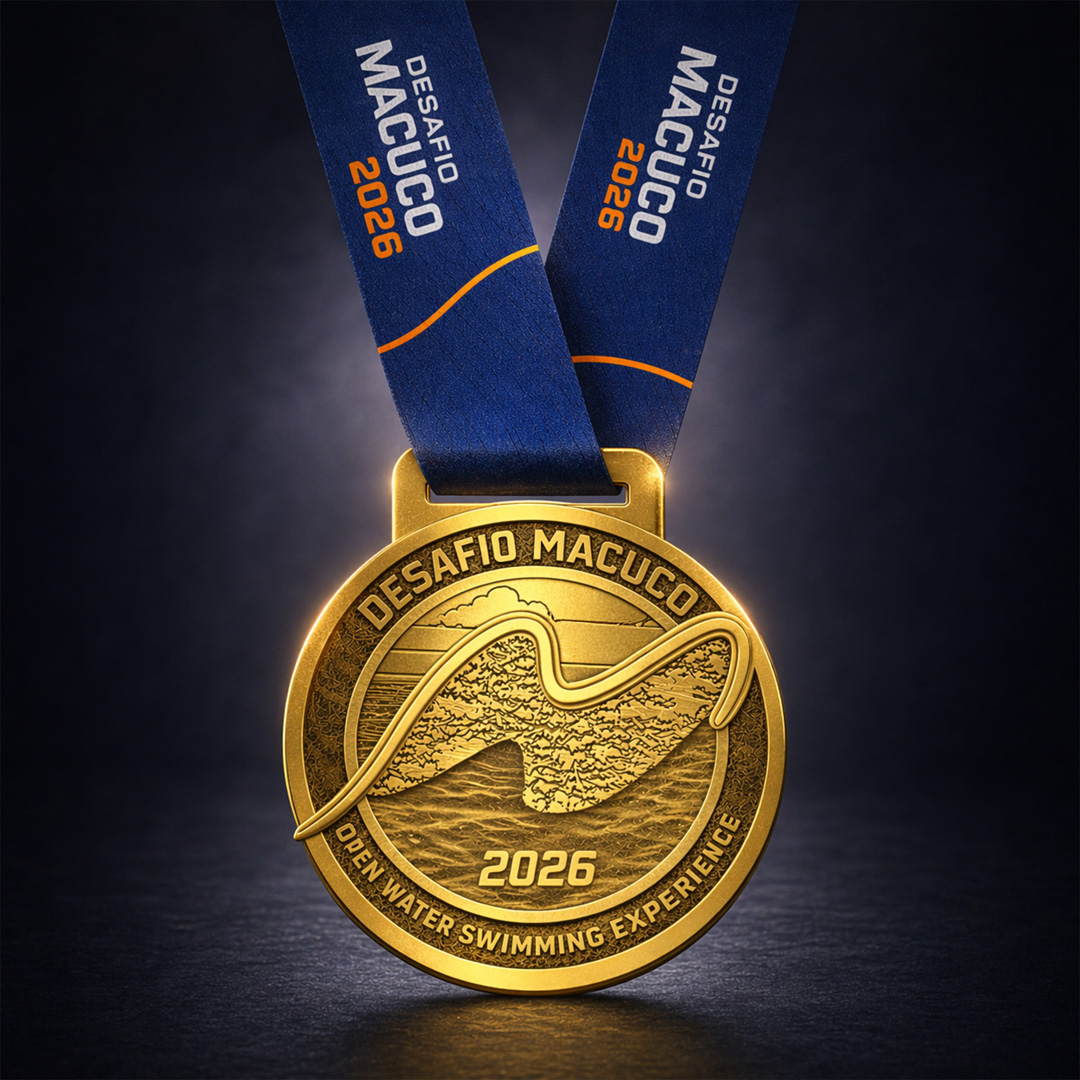 Medalha oficial do Desafio Macuco 2026