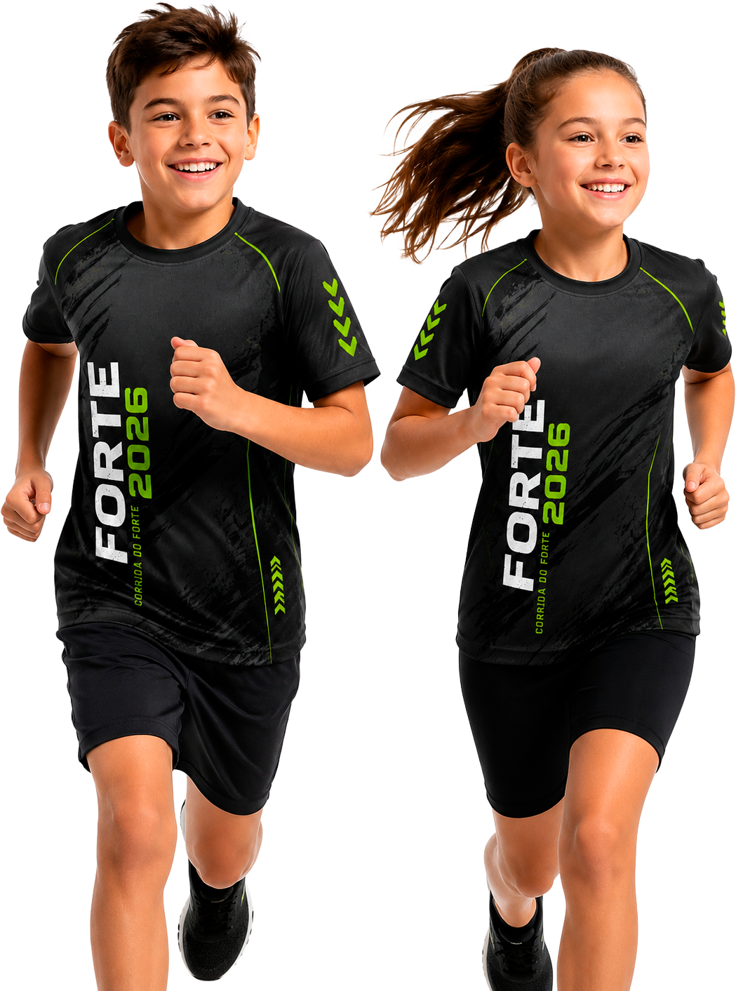 Crianças correndo na categoria Kids da Corrida do Forte