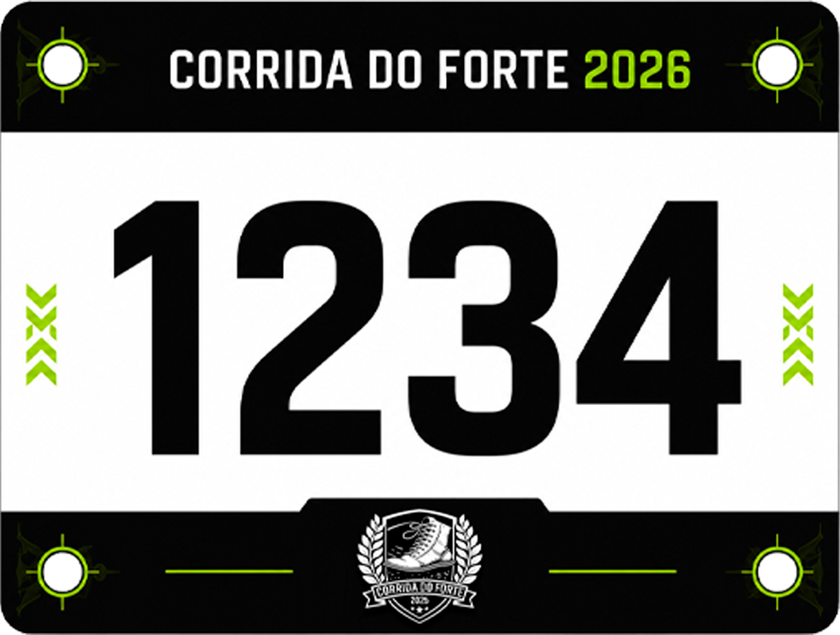 Número de peito da Corrida do Forte 2026